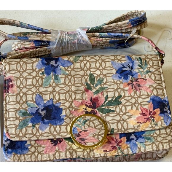 Time and Tru Brand Wallet on a String w/Front Snap and Zipper Floral Print (NWT) - Picture 3 of 15
